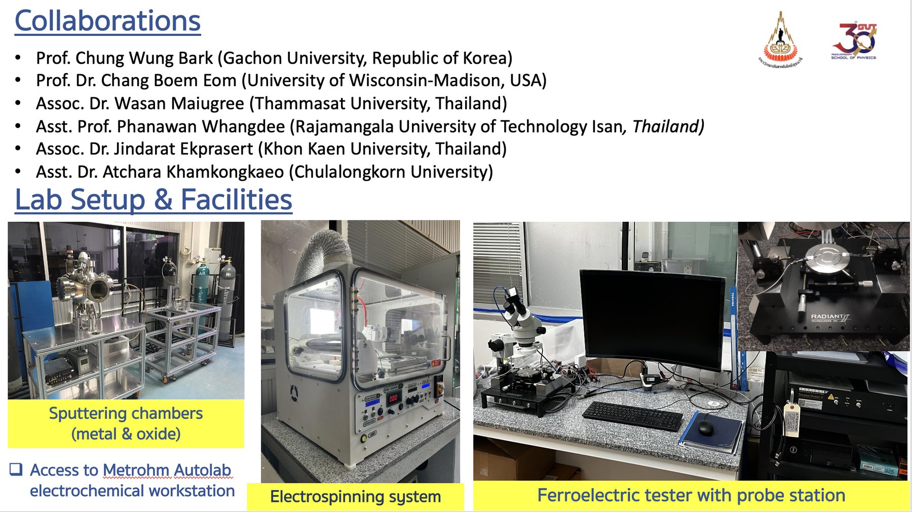 WSRG laboratory facilities