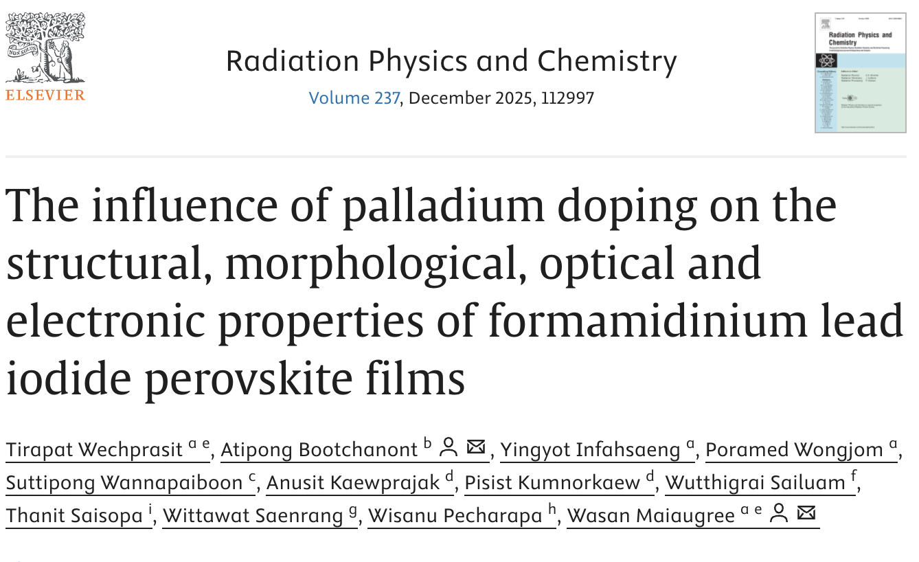 The influence of palladium doping on the structural, morphological, optical and electronic properties of formamidinium lead iodide perovskite films