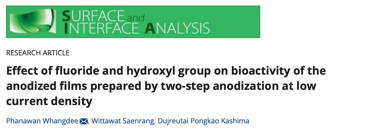 Effect of fluoride and hydroxyl group on bioactivity of the anodized films prepared by two-step anodization at low current density